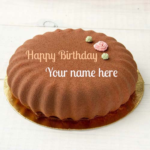 Chocolate Valvet Birthday Wishes Cake With Name On It