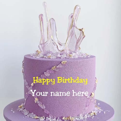 Decorative Yummy Happy Birthday Name Cake For Wife