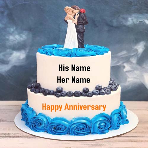 Happy Marriage Anniversary Cake For Romantic Couple