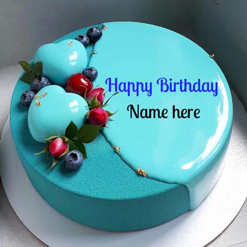 Type Name On Birthday Cake For Love With Heart On It