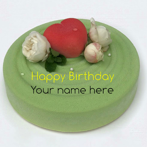 Pista Flavor Birthday Cake For Dear Wife With Name 
