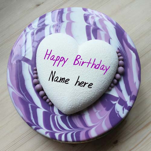Designer Heart Decorated Birthday Cake For Love