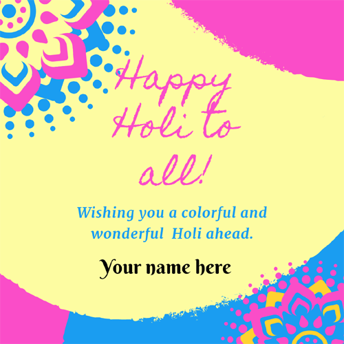 Best Holi Image With Name For Status Download