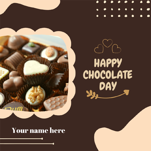 Chocolate Day Special Greeting Card With Name
