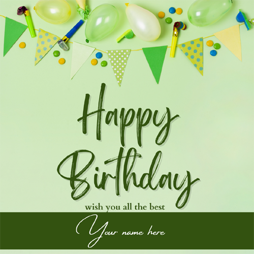 Happy Birthday Greeting Card With Name 