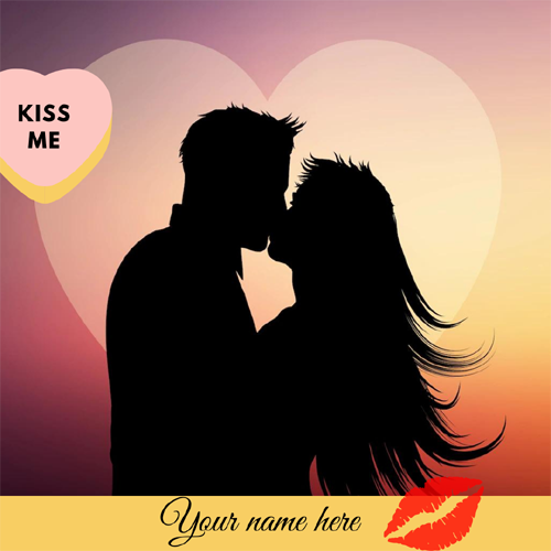 Happy Kiss Day Lovely Couple Wishes And Greeting Card