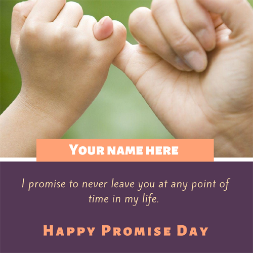 Happy Promise Day Valentines Greetings With Name On It