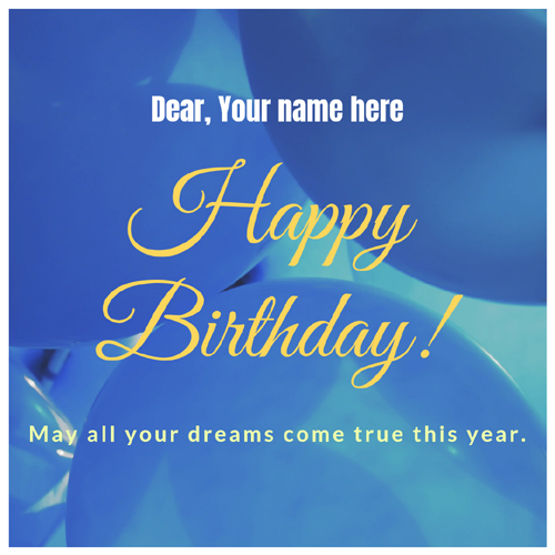 Make personalized happy birthday card with name