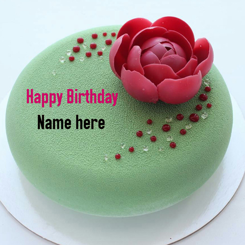 Write Sister Name On Rose Decorated Birthday Cake