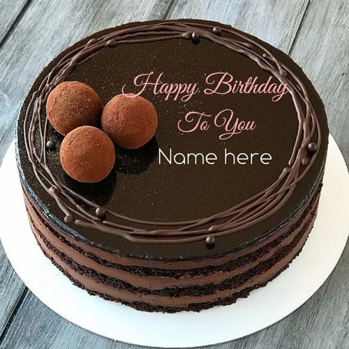Generate Name On Yummy Chocolate Birthday Cake