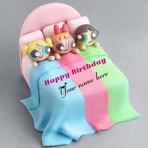 Powerpuff Girls With Name On It For Birthday Wishes