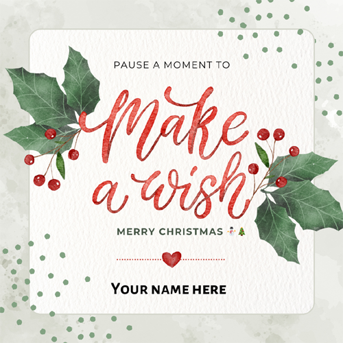 Best Christmas Greeting And Wishes With Name Card