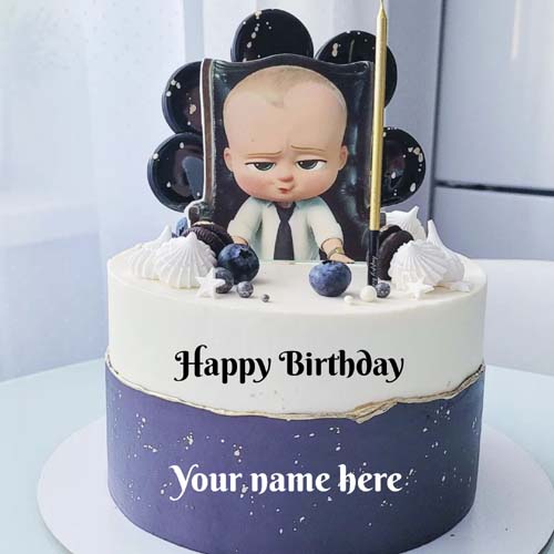 Boss Baby Birthday Cake With Name On It