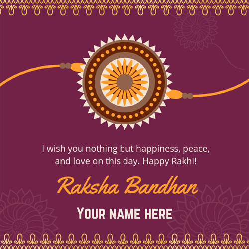 Rakshabandhan Greeting Card With Name Edit