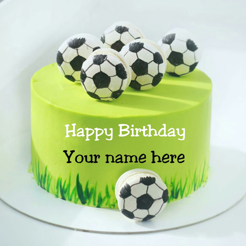 Football Birthday Wishes Cake With Name Edit
