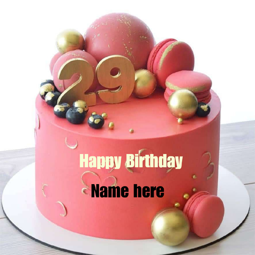 Happy 29th Birthday Cake With Name On It