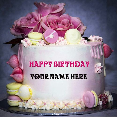 Happy Birthday Wishes Cake With Name For Wife