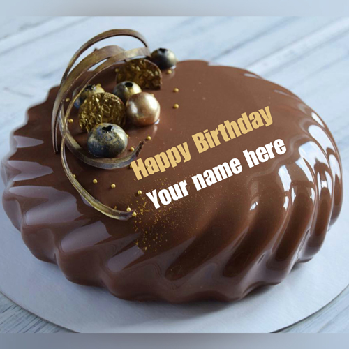 Molten Chocolate Birthday Cake With Name On It