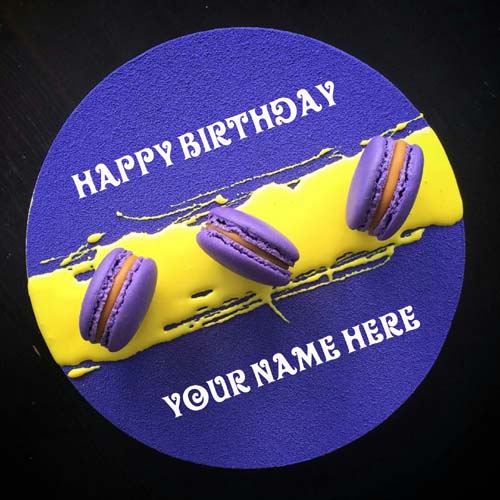 Write Husband Name On Velvet Birthday Cake