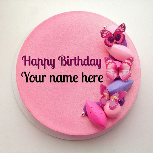 Rose Flavored Birthday Cake With Sister Name