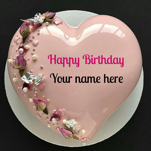  Heart Shaped Birthday Cake With Name