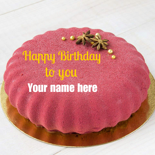 Write Brother Name On Velvet Birthday Cake