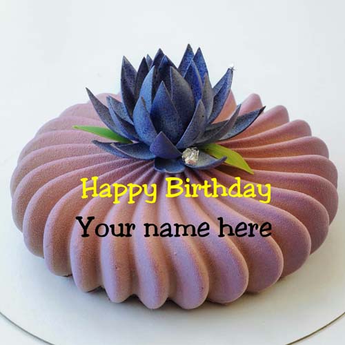 Lotus Flower Designer Birthday Name Cake For Sister