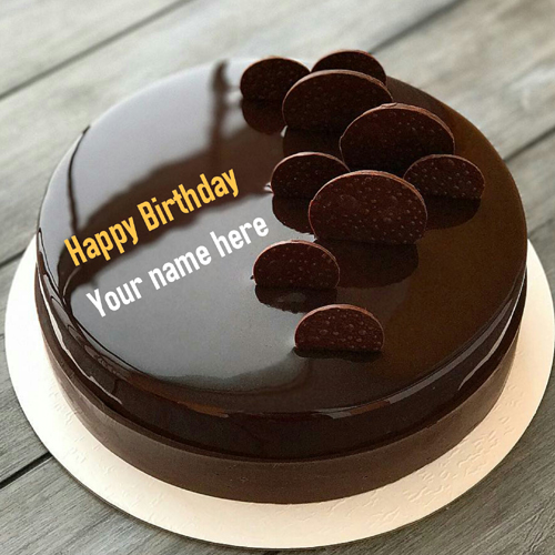 Print Name On Chocolate Cake For Birthday Wishes