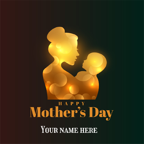 Happy Mothers Day Wishes And Greeting Card With Name On