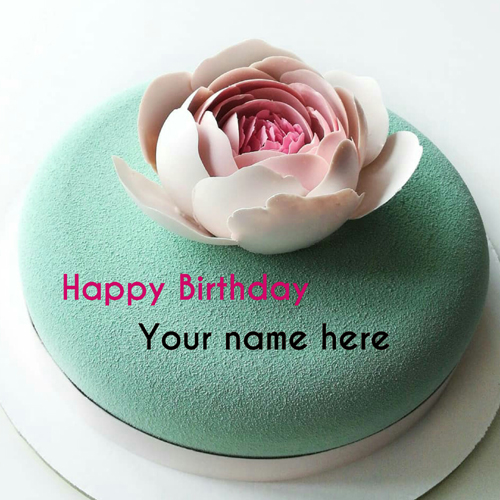 Write Name On Birthday Cake For Dear Friend With Flower