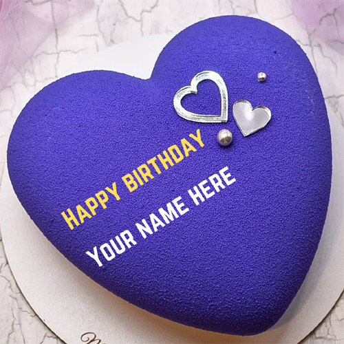 Heart Birthday Wishes Cake For Love With Name