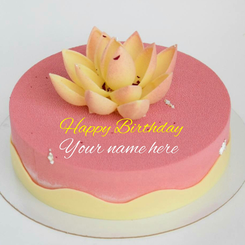 Strawberry Birthday Cake With Lotus for Sister
