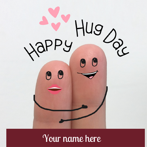 Hug Day Valentine Week Image With Name On It