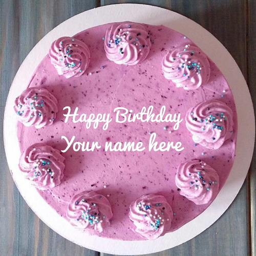 Rose Flavored Cream Birthday Cake With Friend Name