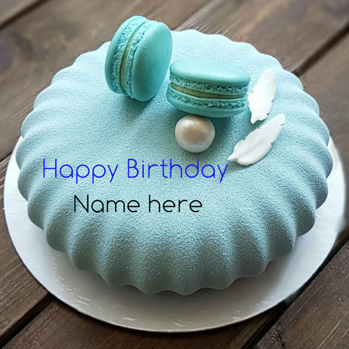 Pearl Decorated Velvet Birthday Cake For Wife With Name