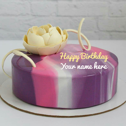 Generate Name On Colorful Birthday Cake For Friend