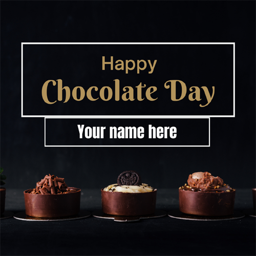 Romantic Happy Chocolate Day Image With Name