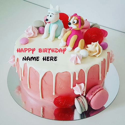 Write Name On Cartoon Birthday Cake For Kids