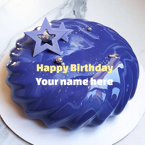 Write Name On Molten Birthday Cake For Father