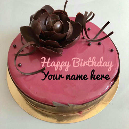 Write Mother Name On Strawberry Flavored Birthday Cake