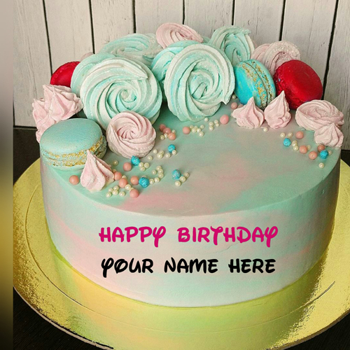 Butter Cream Birthday Cake With Name For Friend