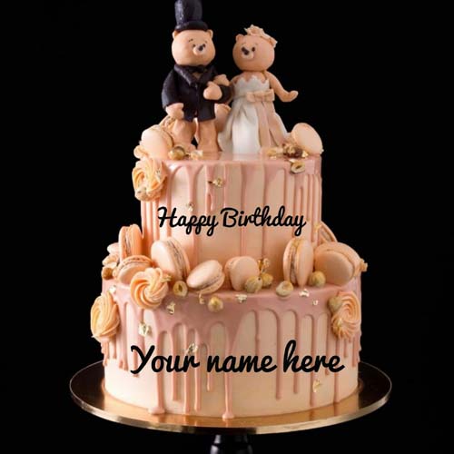 Couple Special Romatic Birthday Cake With Name On It