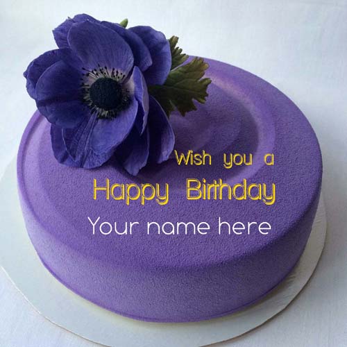 Generate Name On Blackcurrant Birthday Cake For Friend