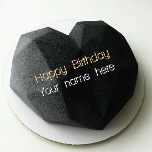 Write Name On Heart Shaped Birthday Cake For Love