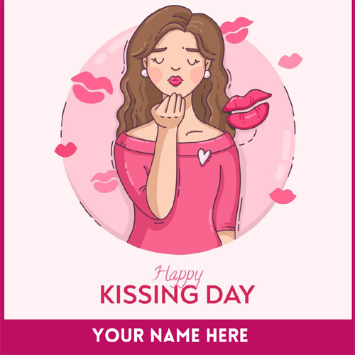 Happy Kissing Day Image With Name On It