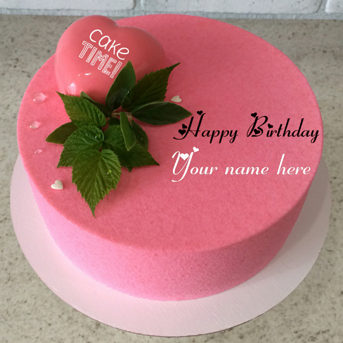 Strawberry Birthday Cake With Heart On It For Love 
