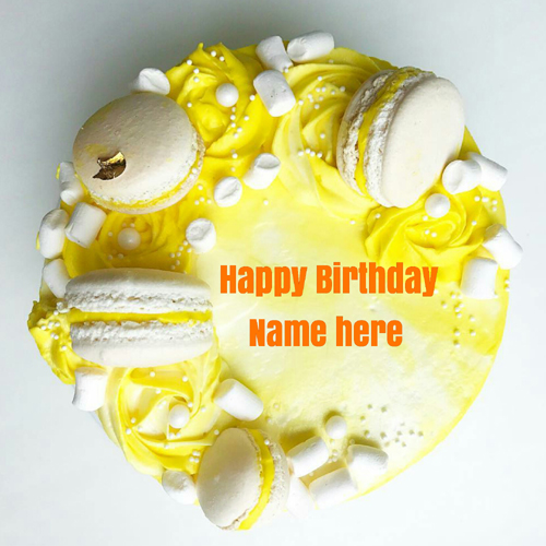 Butter Cream Birthday Cake With Name For Dear Sister
