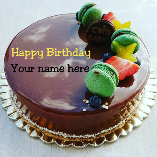 Chocolate Birthday Cake With Name On It