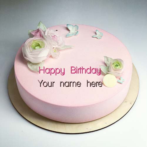 Write Name On Strawberry Flavor Cake With Name On It