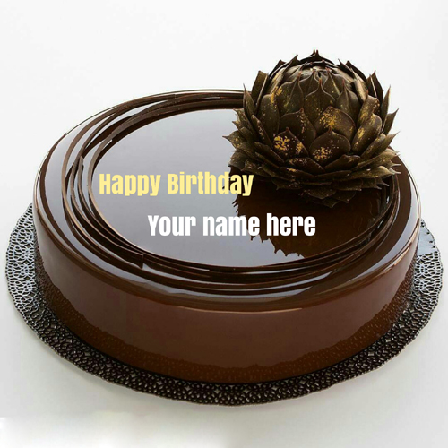 Swiss Chocolate Birthday Cake With Name On It